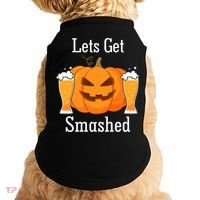 Lets Get Smashed Pumpkin Beer Halloween Party Doggie Tank thumb 0