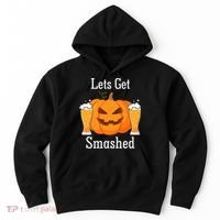 Lets Get Smashed Pumpkin Beer Halloween Party Hoodie thumb 0