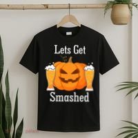 Lets Get Smashed Pumpkin Beer Halloween Party T-Shirt thumb 2