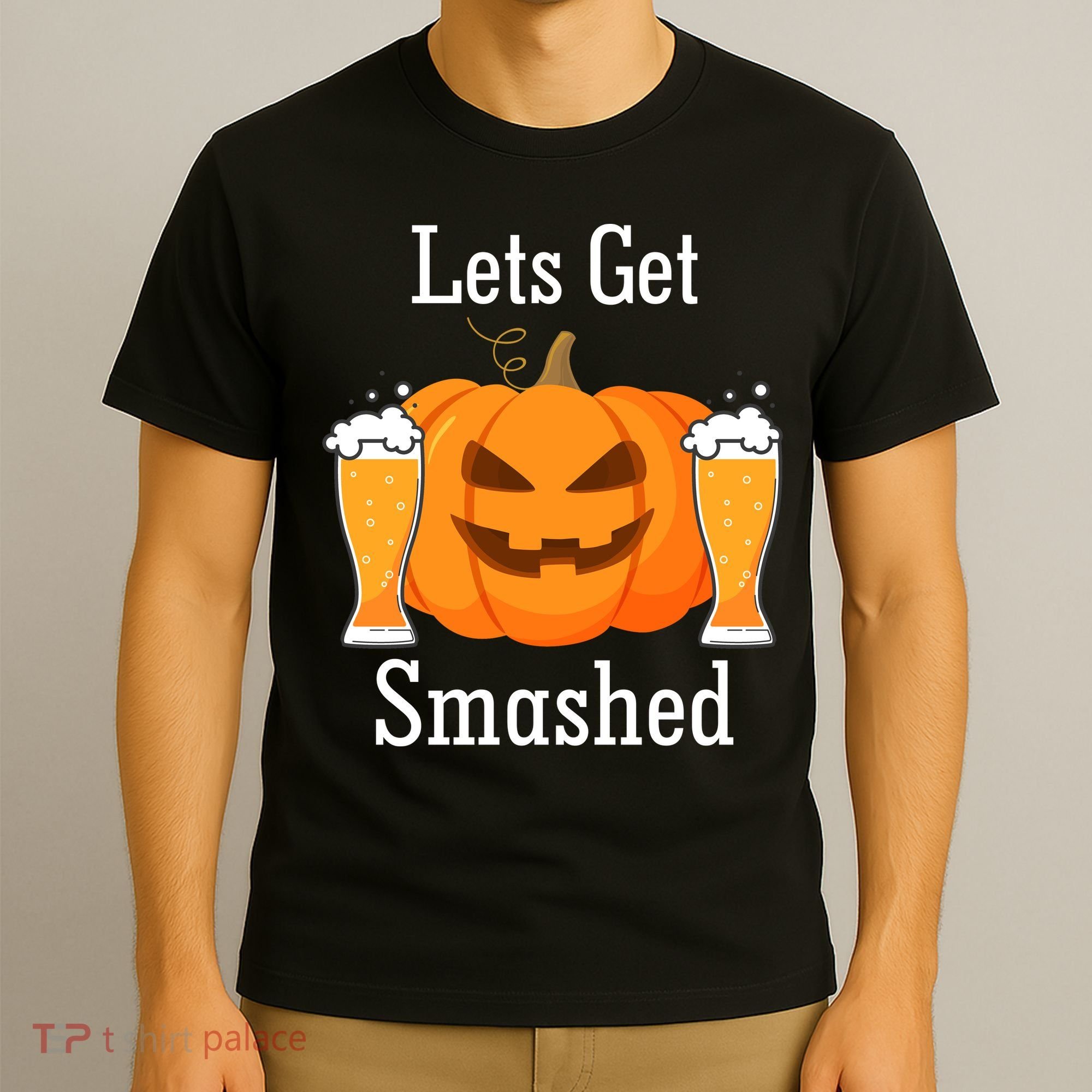 Lets Get Smashed Pumpkin Beer Halloween Party T-Shirt