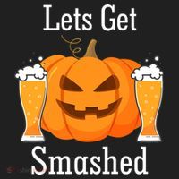 Lets Get Smashed Pumpkin Beer Halloween Party Beanie thumb 2