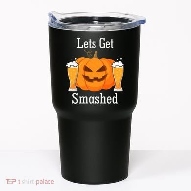 Lets Get Smashed Pumpkin Beer Halloween Party Tumbler
