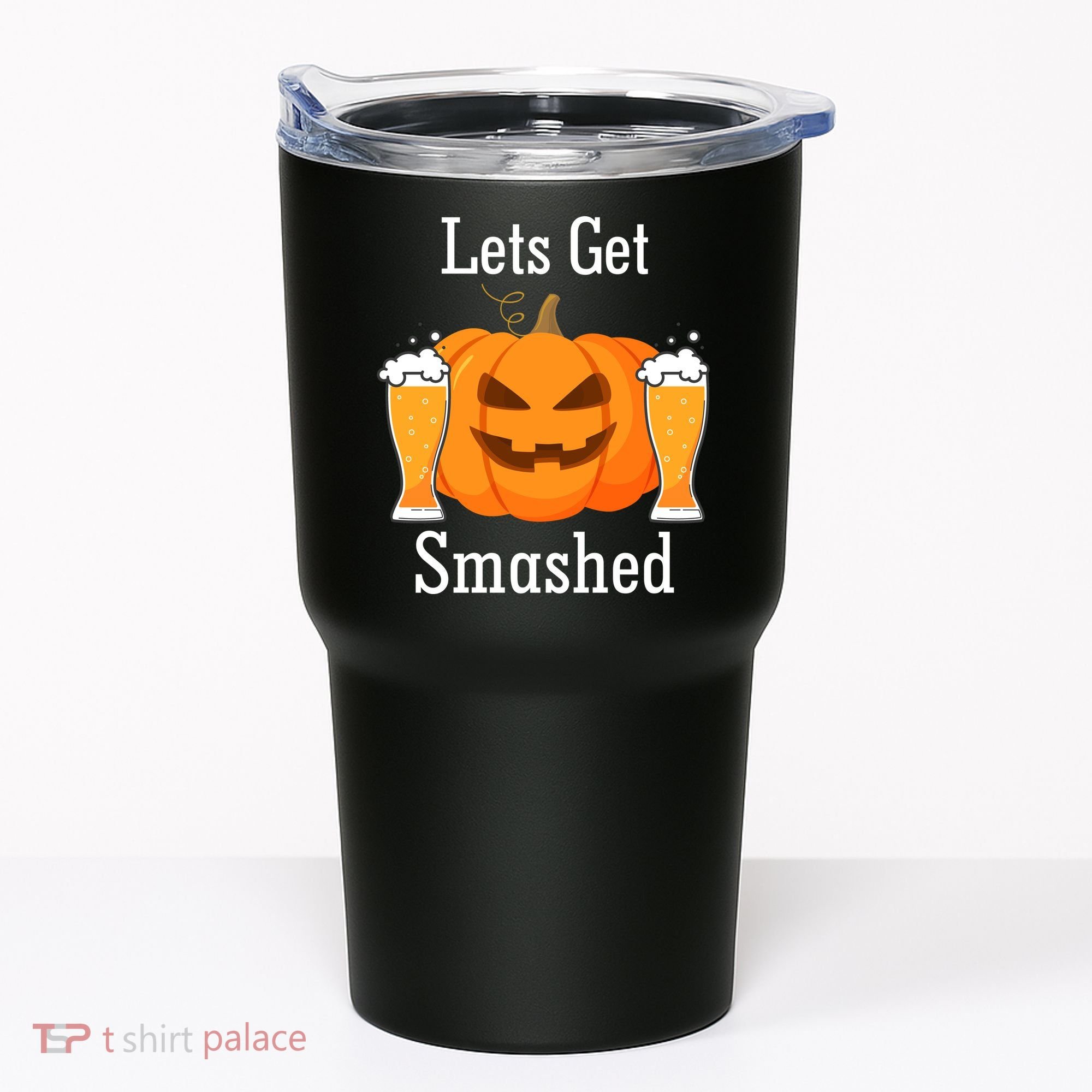 Lets Get Smashed Pumpkin Beer Halloween Party Tumbler