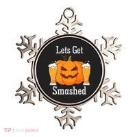 Lets Get Smashed Pumpkin Beer Halloween Party Ornament thumb 0