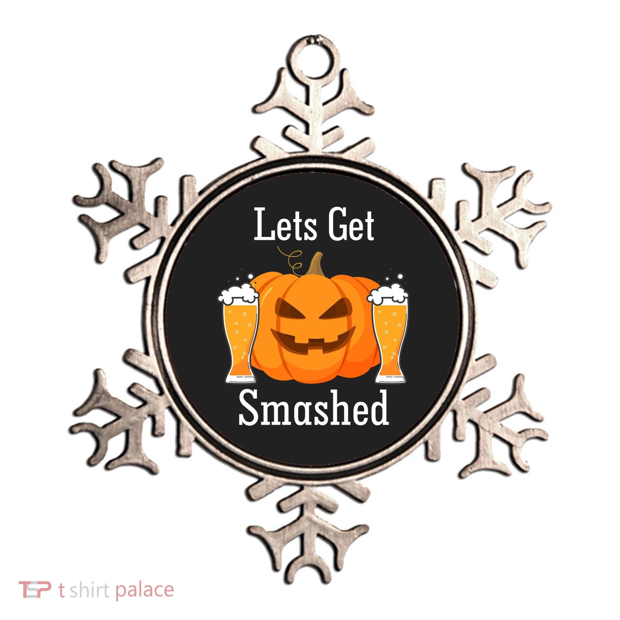 Lets Get Smashed Pumpkin Beer Halloween Party Ornament