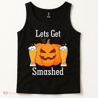 Lets Get Smashed Pumpkin Beer Halloween Party Tank Top thumb 2