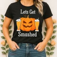 Lets Get Smashed Pumpkin Beer Halloween Party Women's T-Shirt thumb 2