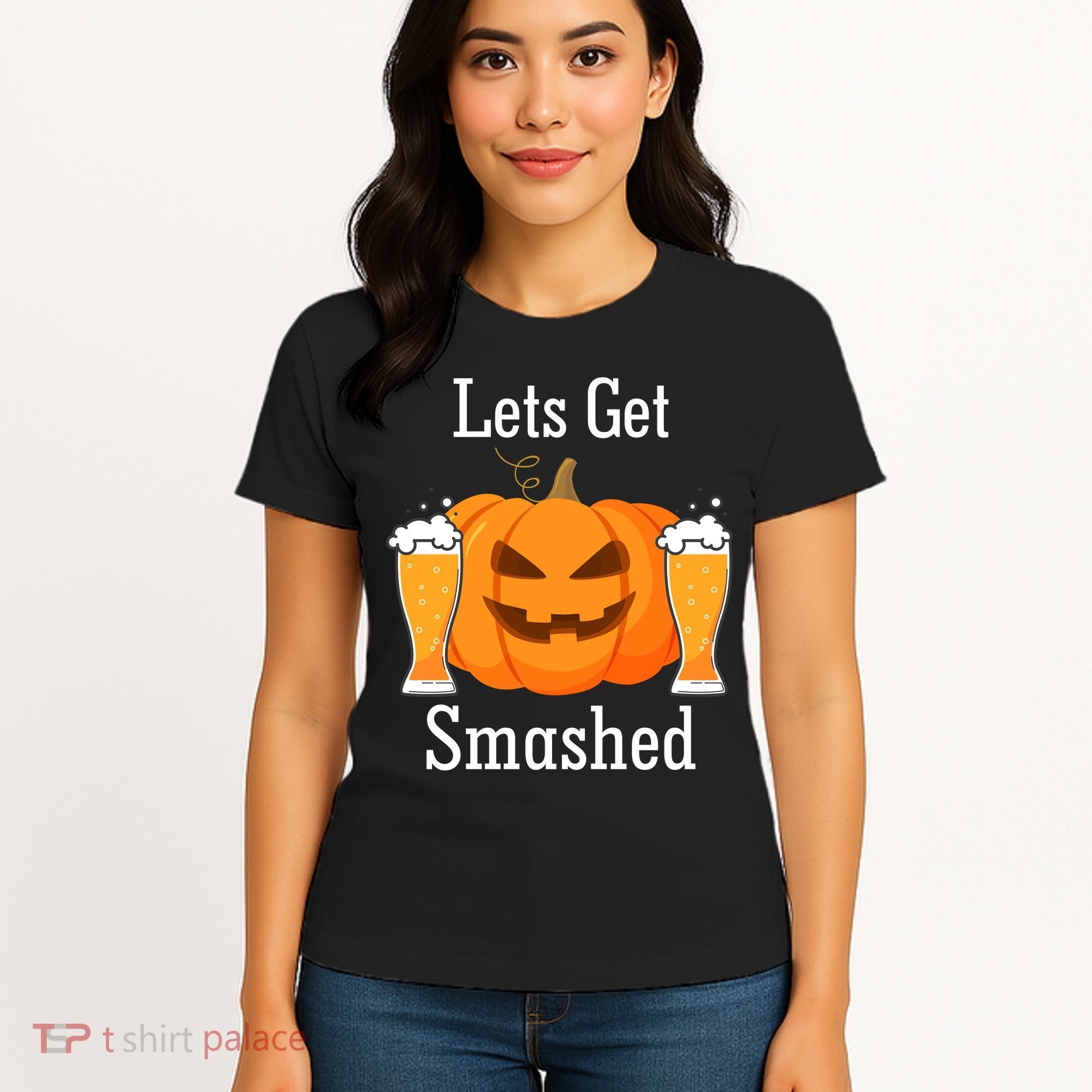 Lets Get Smashed Pumpkin Beer Halloween Party Women's T-Shirt
