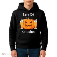 Lets Get Smashed Pumpkin Beer Halloween Party Kids Hoodie thumb 4