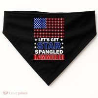 Let's Get Star Spangled Hammered USA-Made Doggie Bandana thumb 0