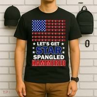 Let's Get Star Spangled Hammered T-Shirt thumb 6