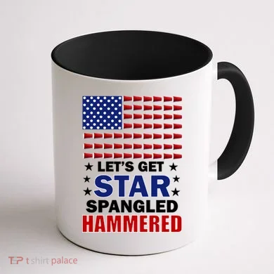 Let's Get Star Spangled Hammered Coffee Mug back