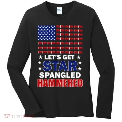 Let's Get Star Spangled Hammered Women's Long Sleeve Shirt