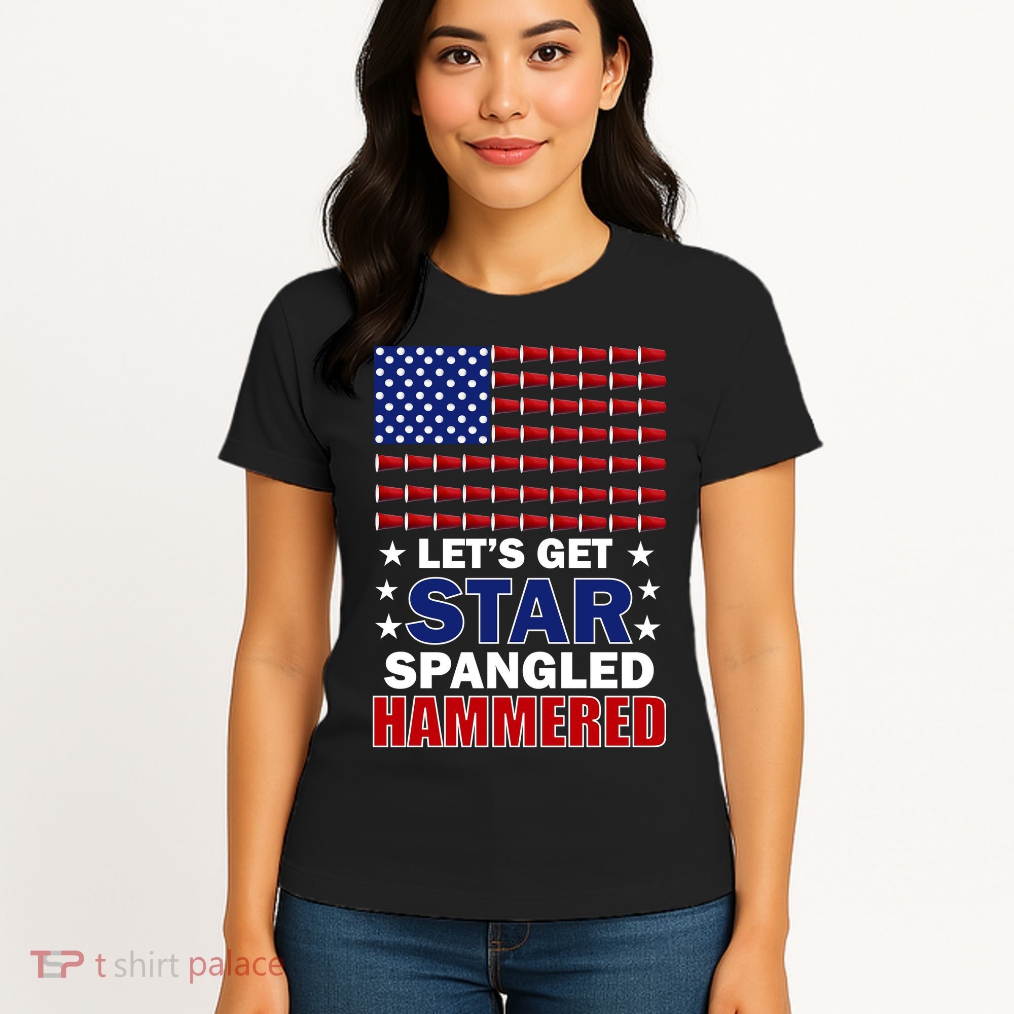 Let's Get Star Spangled Hammered Women's T-Shirt