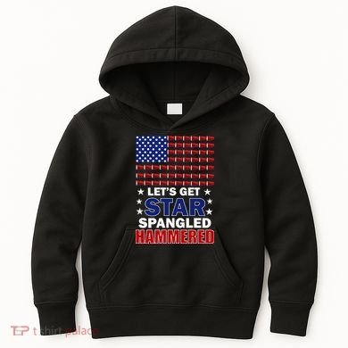 Let's Get Star Spangled Hammered Kids Hoodie