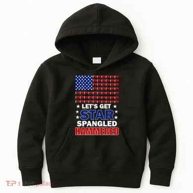 Let's Get Star Spangled Hammered Kids Hoodie