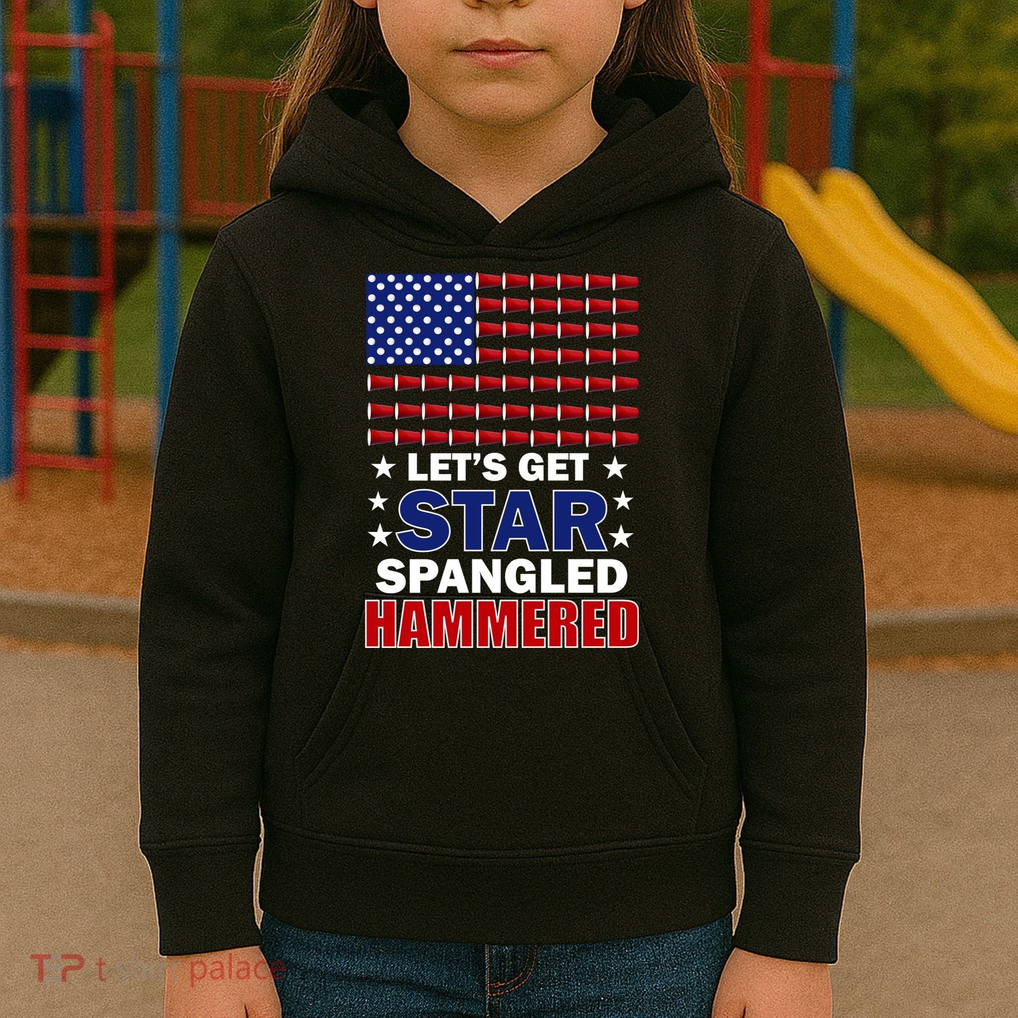 Let's Get Star Spangled Hammered Kids Hoodie