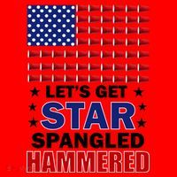 Let's Get Star Spangled Hammered Santa Hat thumb 1