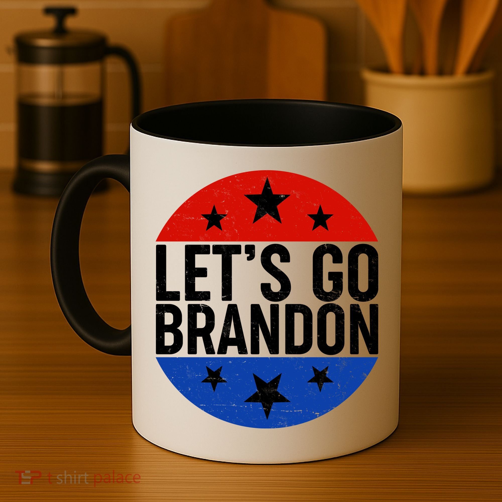 Lets Go Brandon Emblem FJB Chant Coffee Mug