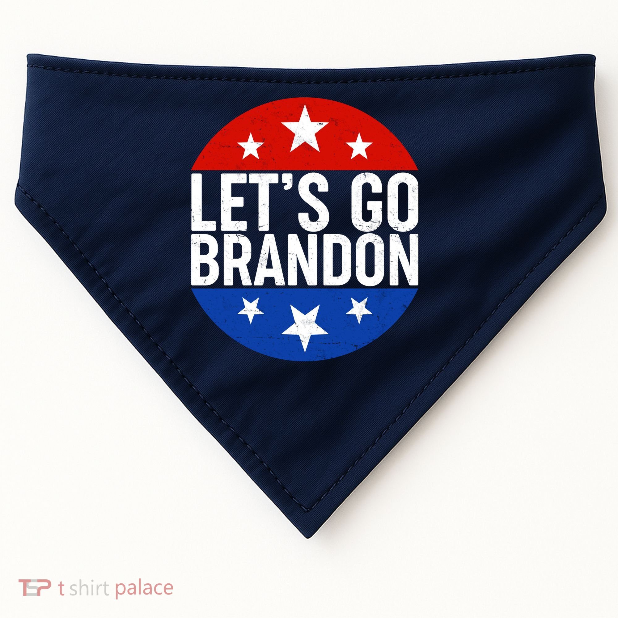 Lets Go Brandon Emblem FJB Chant USA-Made Doggie Bandana