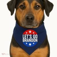 Lets Go Brandon Emblem FJB Chant USA-Made Doggie Bandana thumb 1