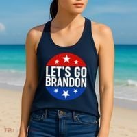 Lets Go Brandon Emblem FJB Chant Women's Tank Top thumb 2