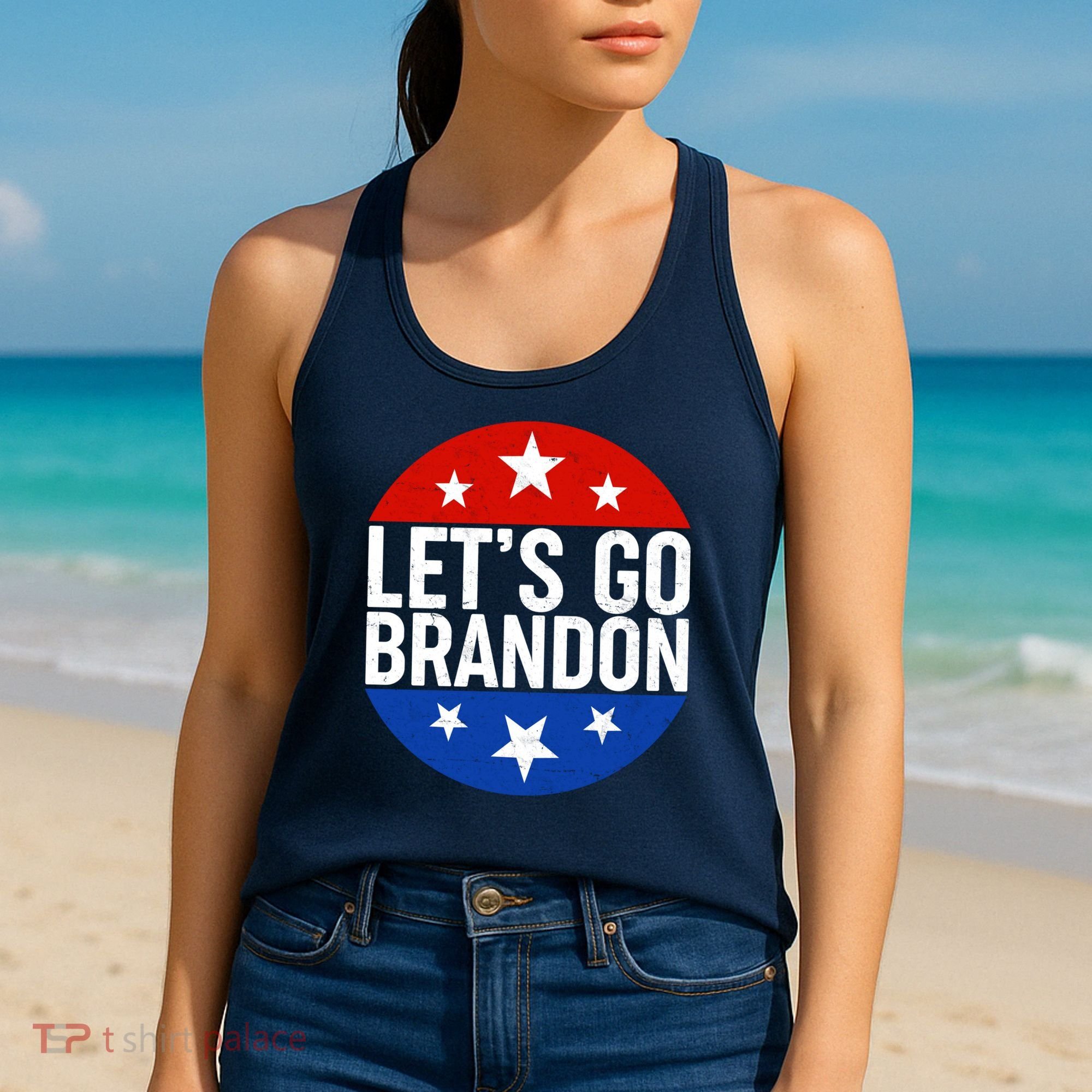 Lets Go Brandon Emblem FJB Chant Women's Tank Top