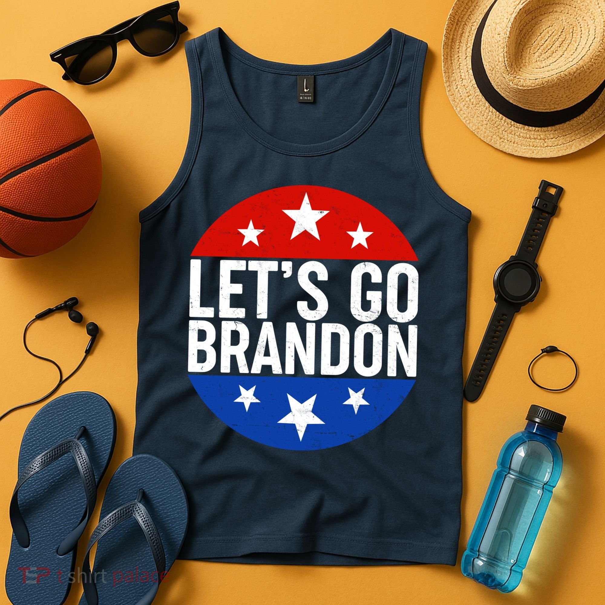 Lets Go Brandon Emblem FJB Chant Tank Top