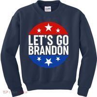 Lets Go Brandon Emblem FJB Chant Kids Sweatshirt thumb 0