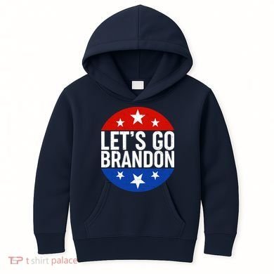 Lets Go Brandon Emblem FJB Chant Kids Hoodie