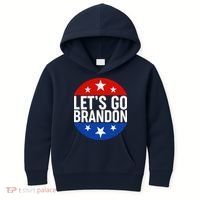 Lets Go Brandon Emblem FJB Chant Kids Hoodie thumb 0