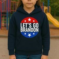 Lets Go Brandon Emblem FJB Chant Kids Hoodie thumb 3