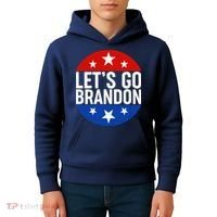 Lets Go Brandon Emblem FJB Chant Kids Hoodie thumb 4