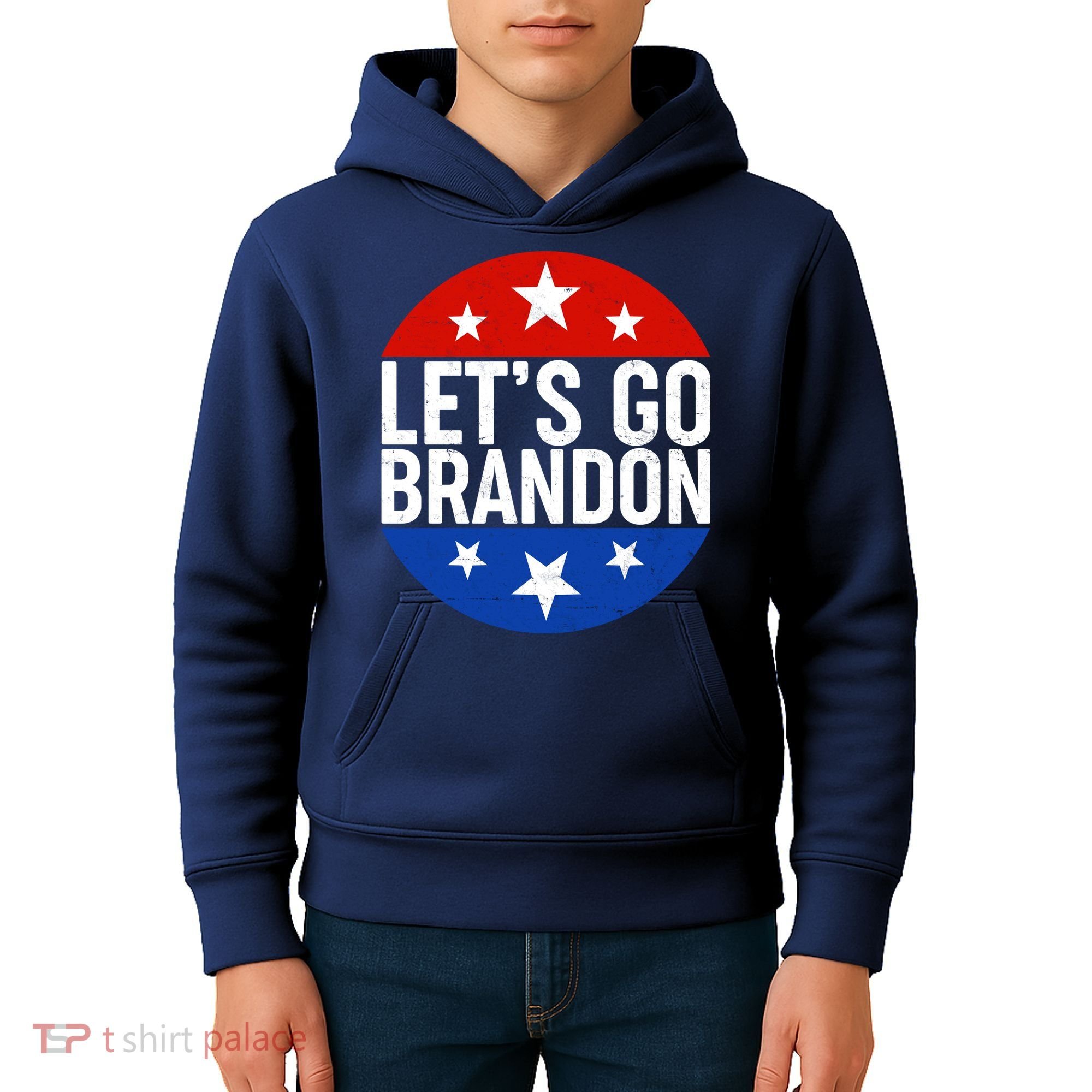 Lets Go Brandon Emblem FJB Chant Kids Hoodie