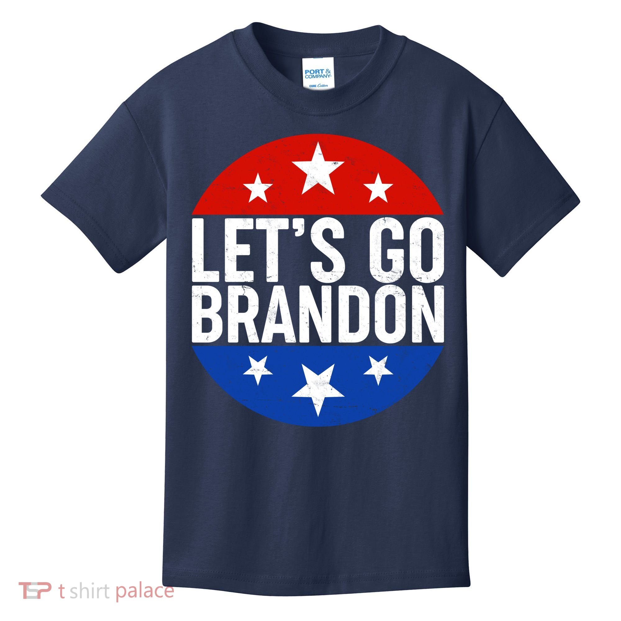 Lets Go Brandon Emblem FJB Chant Kids T-Shirt