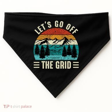 Lets Go Off The Grid Hiking USA-Made Doggie Bandana