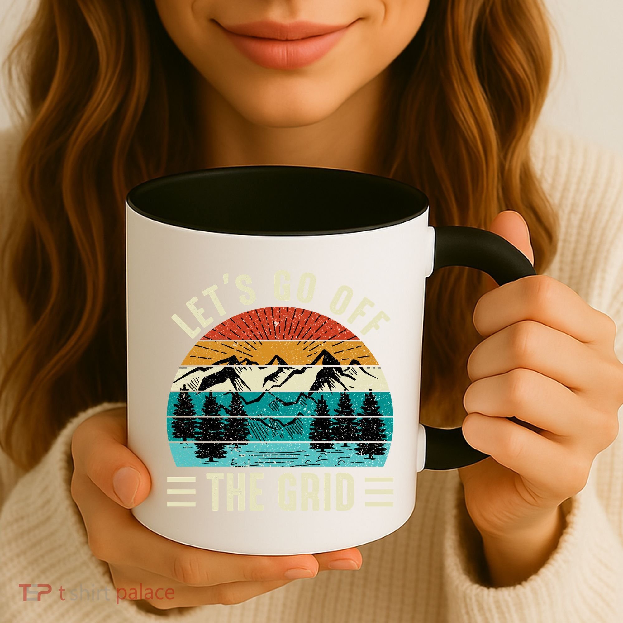 Lets Go Off The Grid Hiking Coffee Mug