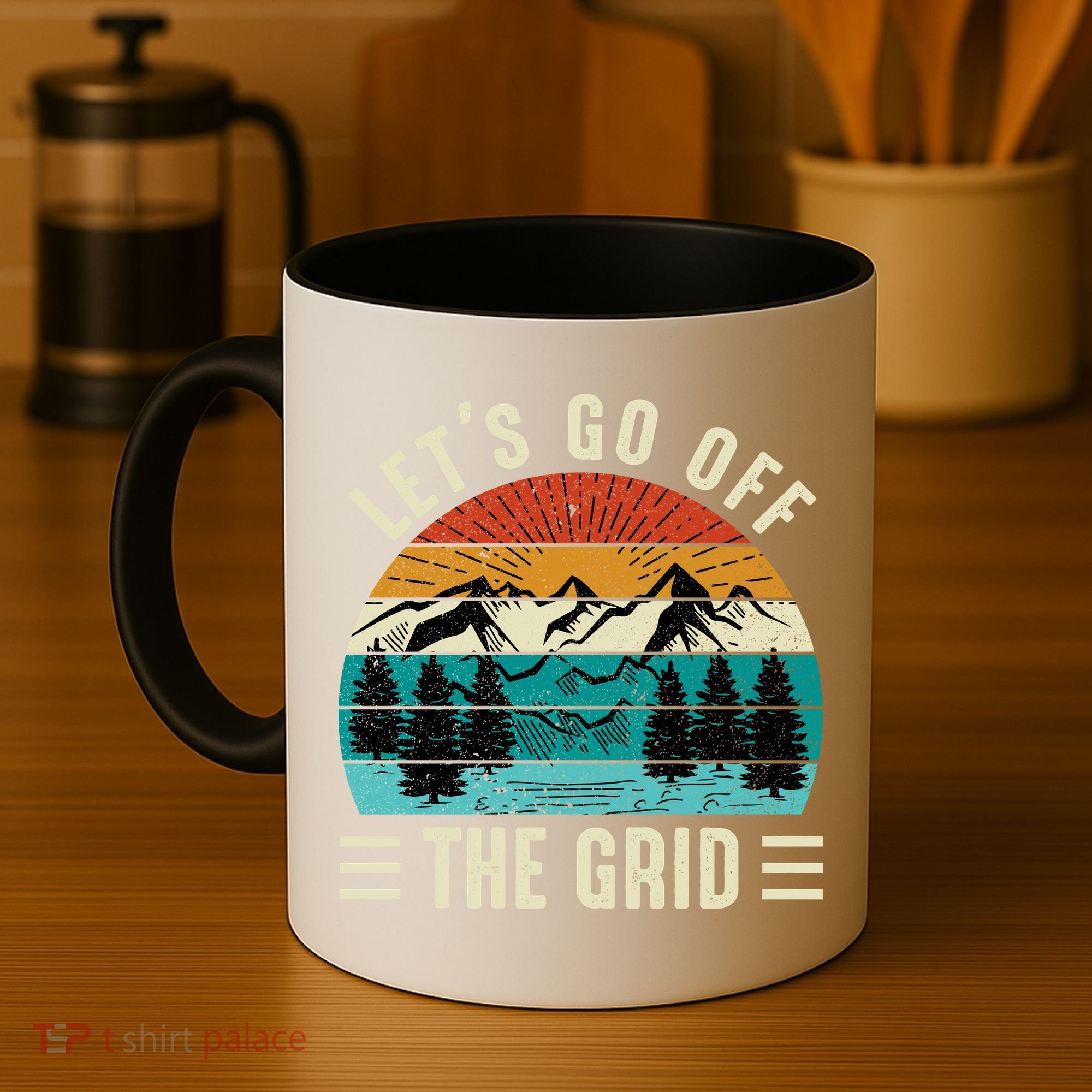 Lets Go Off The Grid Hiking Coffee Mug