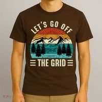 Lets Go Off The Grid Hiking T-Shirt thumb 3