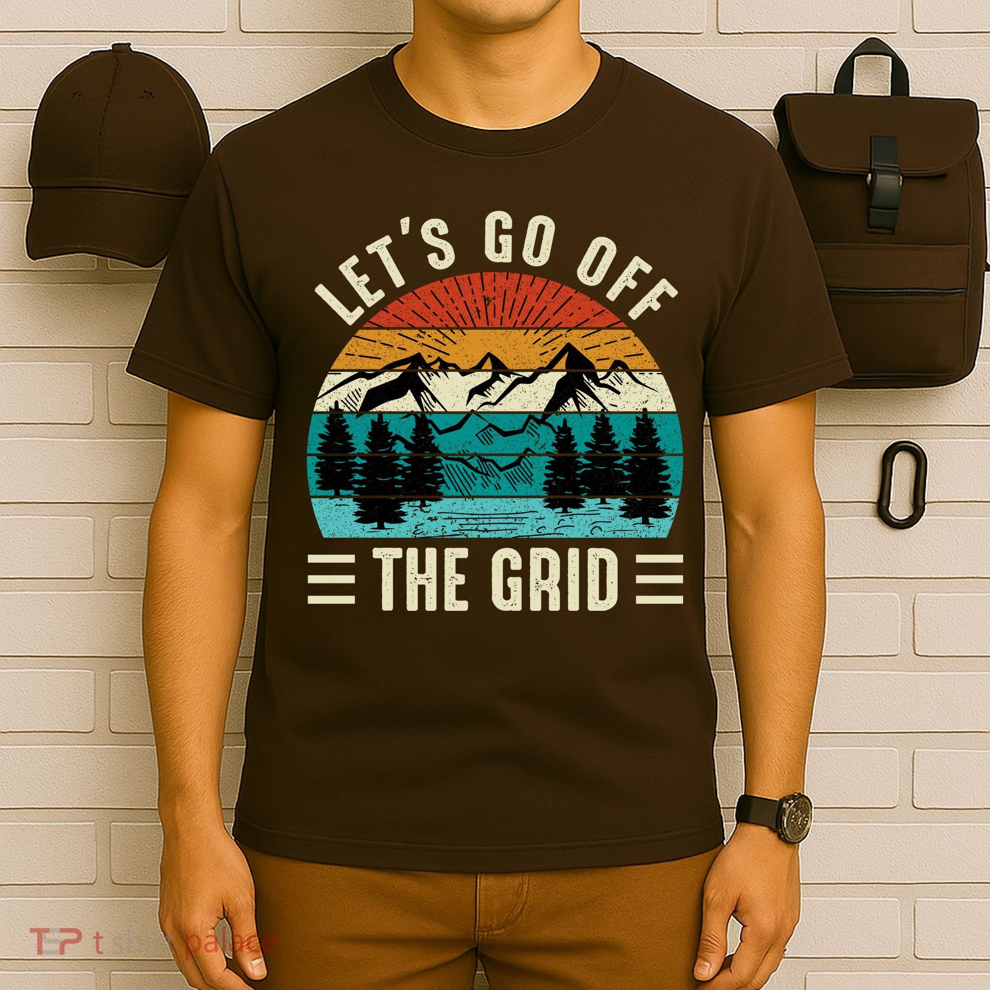 Lets Go Off The Grid Hiking T-Shirt
