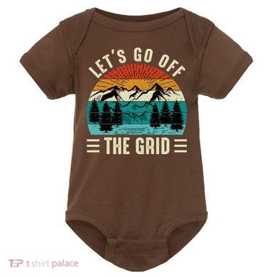 Lets Go Off The Grid Hiking Baby Bodysuit