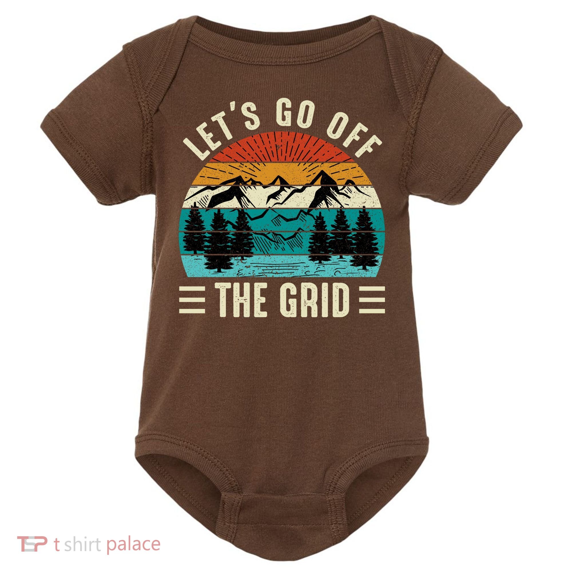 Lets Go Off The Grid Hiking Baby Bodysuit