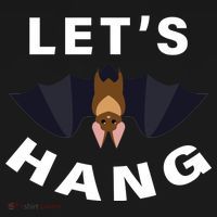 Lets Hang Funny Halloween Bat Doggie Tank thumb 4