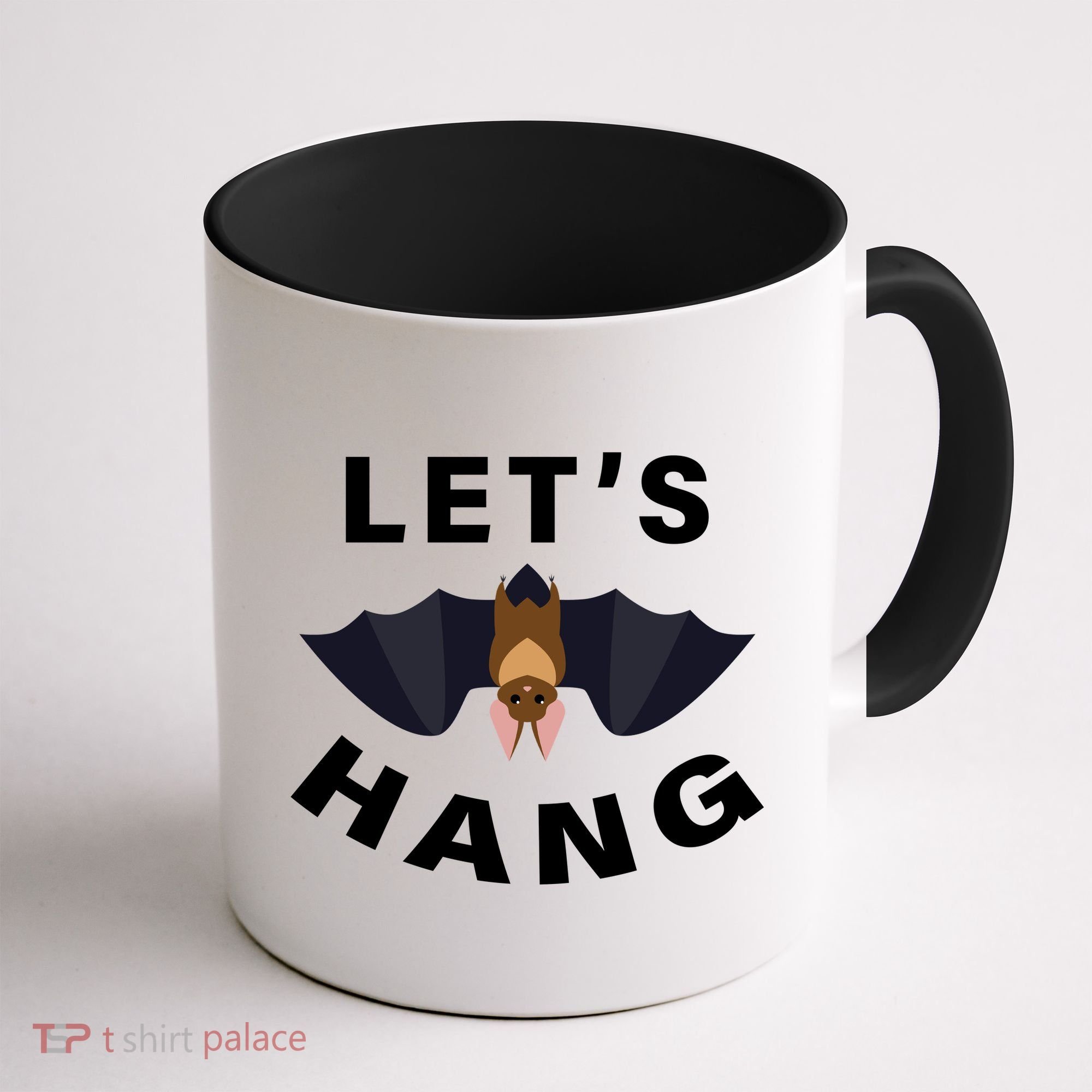 Lets Hang Funny Halloween Bat Coffee Mug
