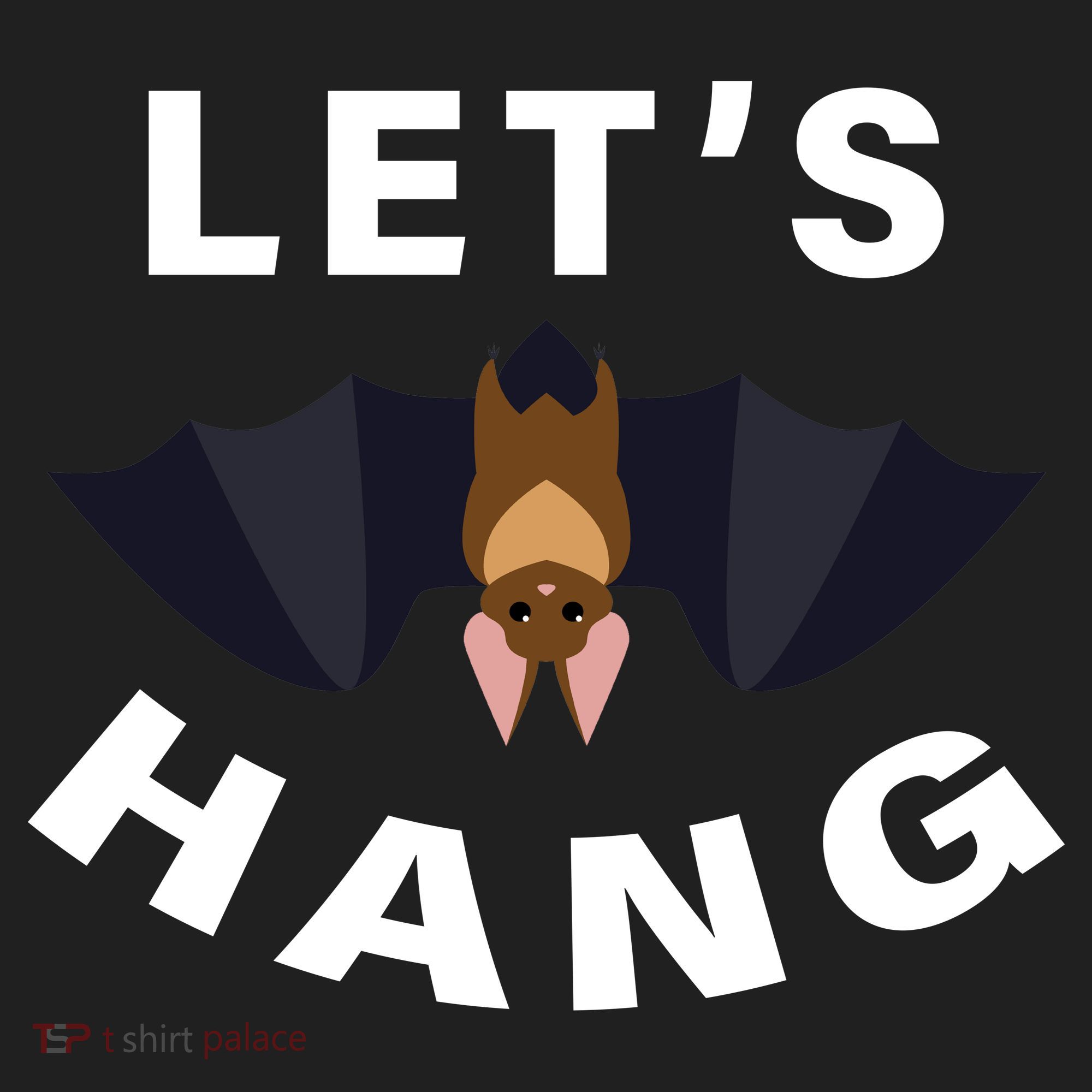 Lets Hang Funny Halloween Bat Beanie