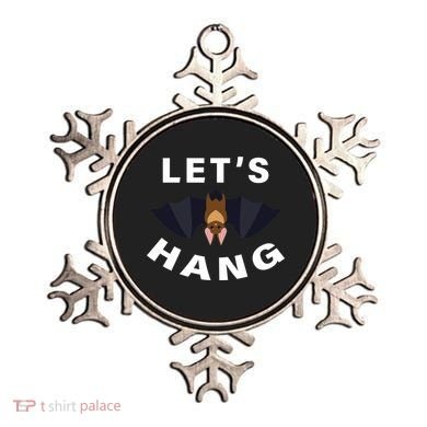 Lets Hang Funny Halloween Bat Ornament