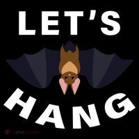 Lets Hang Funny Halloween Bat Ornament thumb 1