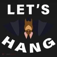 Lets Hang Funny Halloween Bat Toddler Hoodie thumb 2