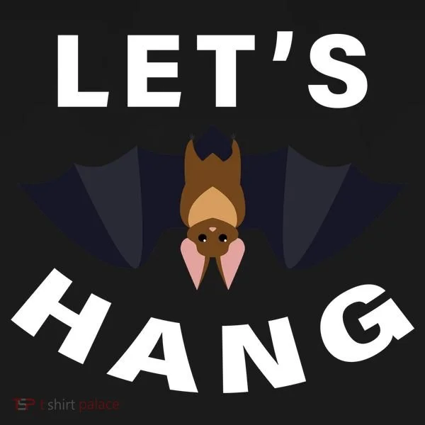 Lets Hang Funny Halloween Bat Toddler Hoodie