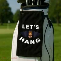 Lets Hang Funny Halloween Bat Golf Towel thumb 2